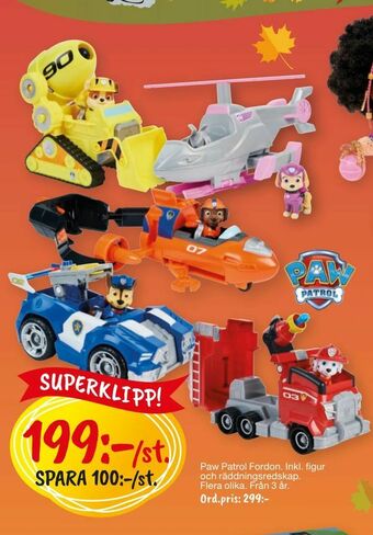 Leklust Paw Patrol Fordon erbjuda