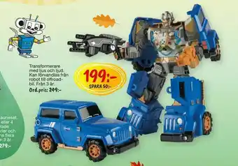 Leklust Transformerare med ljus och ljud erbjuda