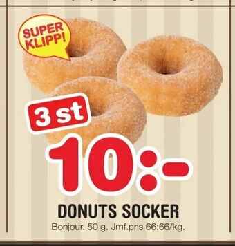 Nya Pulsen Donuts socker erbjuda