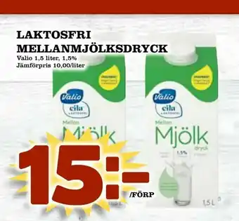 Supergrossen Laktosfri mellanmjölksdryck erbjuda