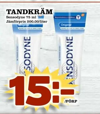 Supergrossen Tandkräm erbjuda