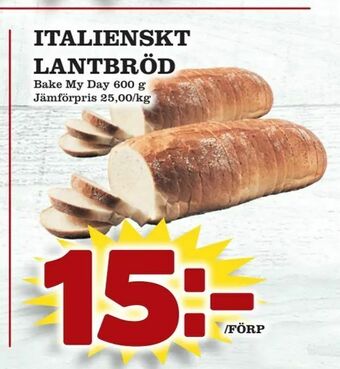 Supergrossen Italienskt lantbröd erbjuda