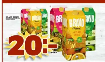 Supergrossen Bravo juice erbjuda