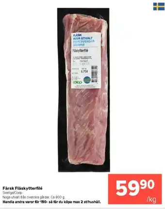 Coop Extra Färsk Fläskytterfilé erbjuda