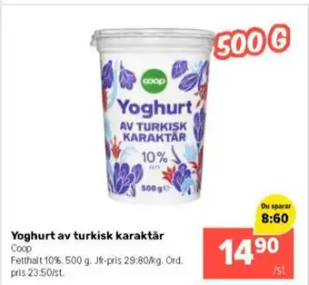 Coop Extra Yoghurt av turkisk karaktär erbjuda
