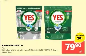 Coop Extra Maskindisktabletter erbjuda
