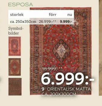 XXXLutz Orientalisk matta ca. 200x300cm erbjuda