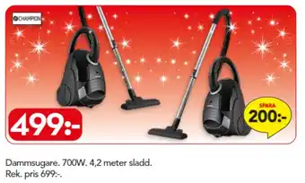 Dammsugare. 700W. 4,2 meter sladd