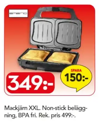 Bo Ohlsson Mackjärn XXL. Non-stick belägg-ning, BPA fri erbjuda