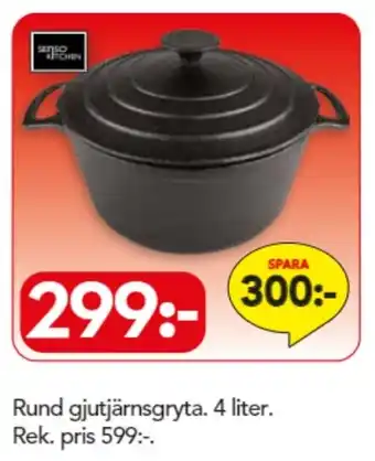 Bo Ohlsson Rund gjutjärnsgryta. 4 liter erbjuda