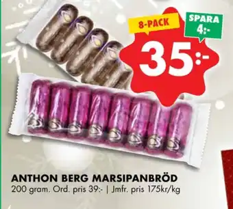 ÖoB Anthon berg marsipanbröd nougat erbjuda