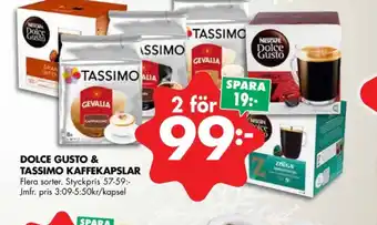 ÖoB Nescafe dolce gusto kaffekapslar erbjuda