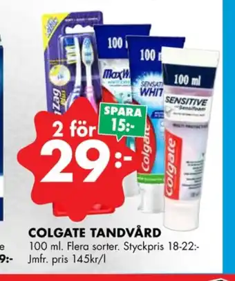 ÖoB Colgate tandkräm erbjuda