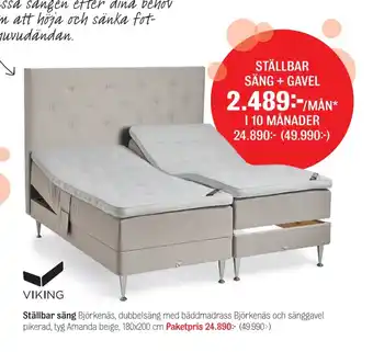 Mio Ställbar säng erbjuda