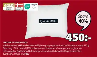 JYSK Iskoras fiberkudde erbjuda