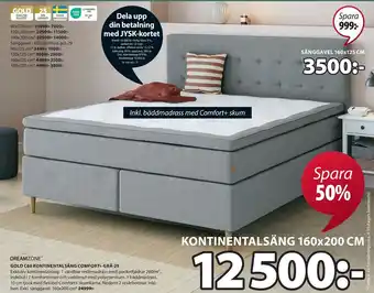 JYSK Gold c60 kontinentalsäng comfort+ grå-29 erbjuda