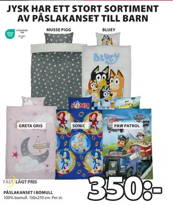 JYSK Påslakanset i bomull erbjuda