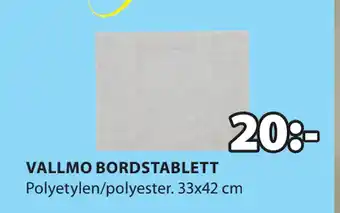 JYSK Vallmo bordstablett erbjuda