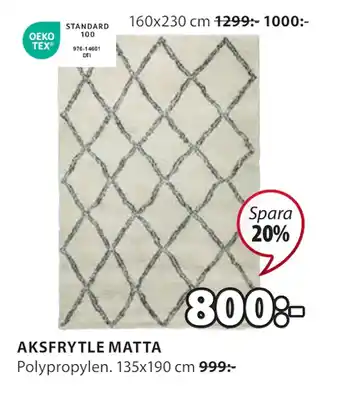 JYSK Aksfrytle matta erbjuda