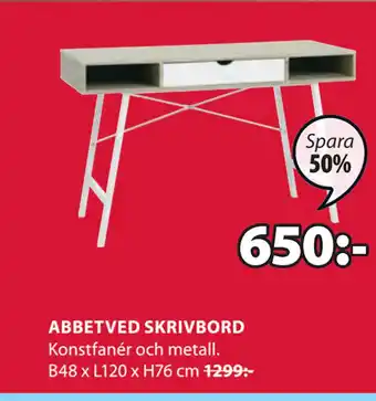 JYSK Abbetved skrivbord erbjuda