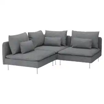 IKEA Söderhamn hörnsoffa, 3-sits, lejde grå/svart erbjuda