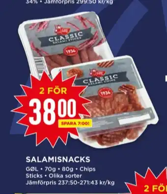 Willys Gøl salami chips erbjuda