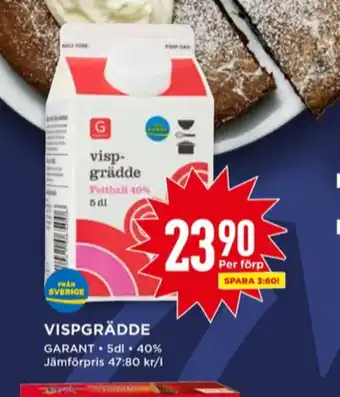 Willys Garant vispgrädde erbjuda