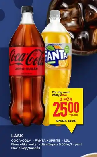 Willys Hemma Coca cola läskedryck erbjuda