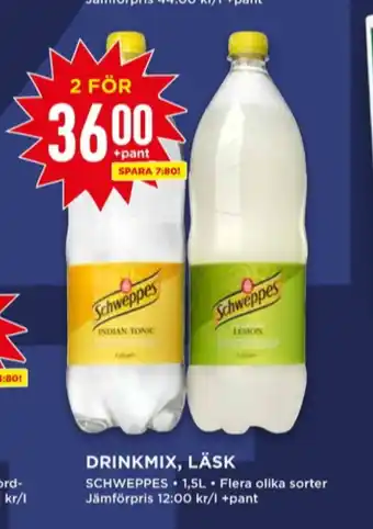 Willys Schweppes tonic erbjuda