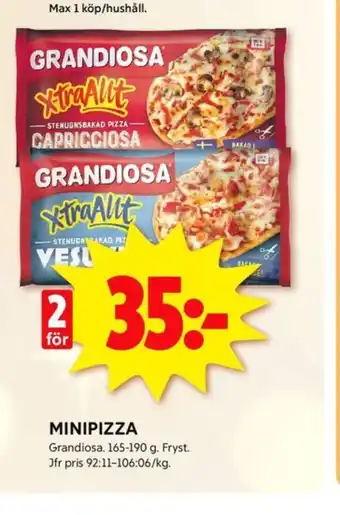 ICA Kvantum Grandiosa pizza erbjuda