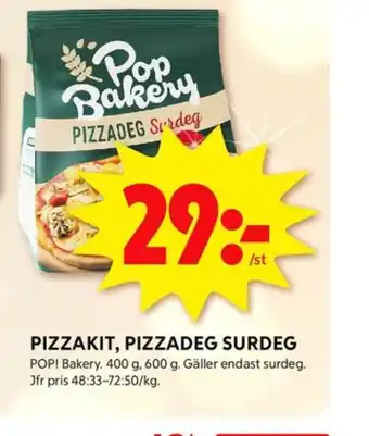 ICA Kvantum Pop pizzadeg erbjuda