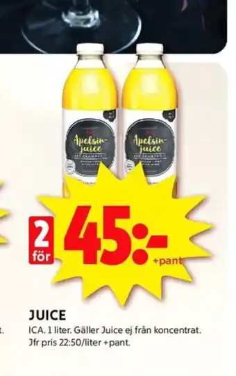 ICA Kvantum Ica juice erbjuda