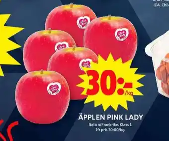 ICA Maxi Pink lady äpplen erbjuda