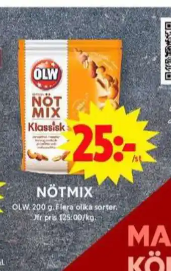 ICA Maxi Olw nötmix erbjuda