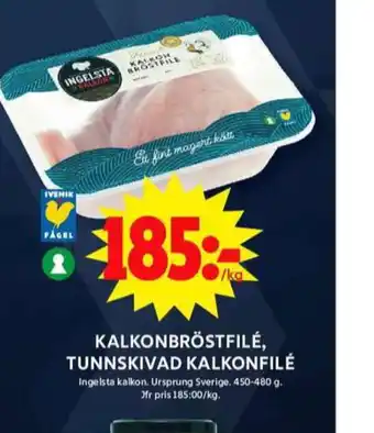 ICA Maxi Ingelsta kalkon kalkonbröstfilé erbjuda