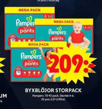ICA Maxi Pampers blöjor erbjuda
