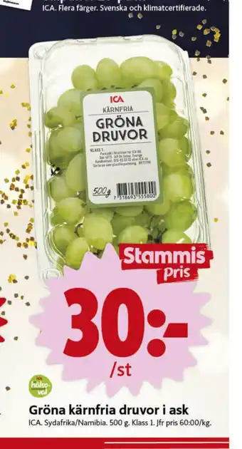 ICA Nära Ica vindruvor erbjuda