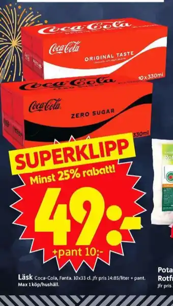 ICA Supermarket Coca cola läskedryck erbjuda