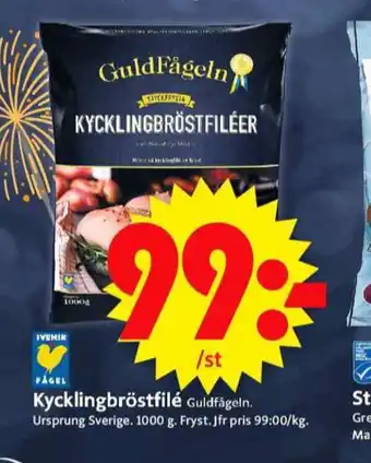 ICA Supermarket Guldfågeln kycklingbröstfilé erbjuda
