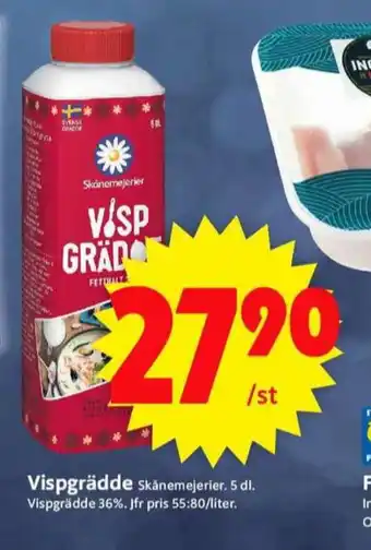 ICA Supermarket Skånemejerier vispgrädde erbjuda