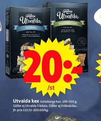 ICA Supermarket Göteborgs utvalda smörgåskex erbjuda