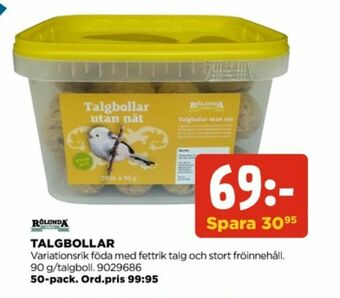 Jem&Fix Rölunda Talgbollar erbjuda
