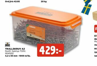 Jem&Fix Heco Trallskruv erbjuda