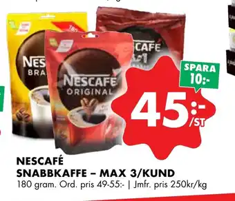 ÖoB NESCAFÉ SNABBKAFFE - MAX 3/KUND erbjuda
