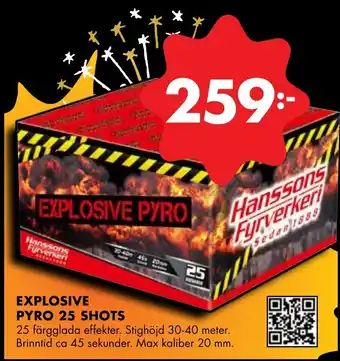 ÖoB EXPLOSIVE PYRO 25 SHOTS erbjuda