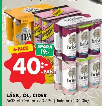 ÖoB LÄSK, ÖL, CIDER erbjuda