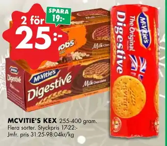 ÖoB MCVITIE'S KEX erbjuda