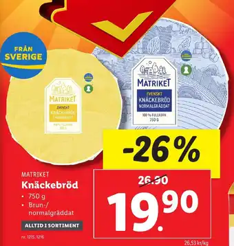 Lidl Knäckebröd erbjuda