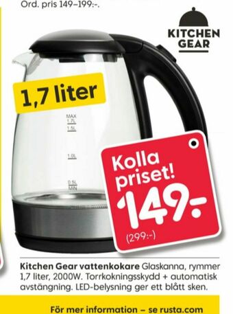 Kitchen Gear Vattenkokare