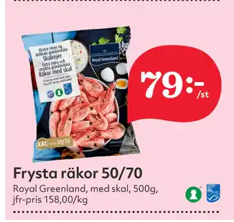 Hemköp Frysta räkor 50/70 erbjuda